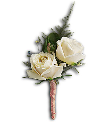 White Tie Boutonniere from In Full Bloom in Farmingdale, NY